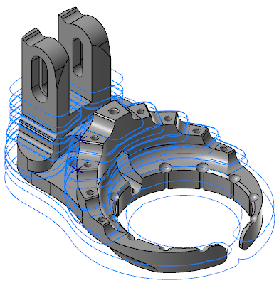 Syntyvä työstörata.