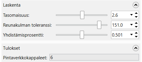 Laskenta-asetukset.