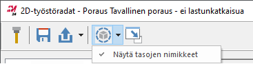 Näytä graafiset elementit -alasvetovalikko.