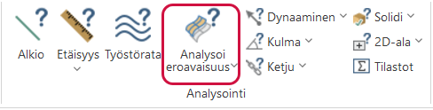 Analysoi erovaisuus Koti-välilehden Analysointi-ryhmässä.