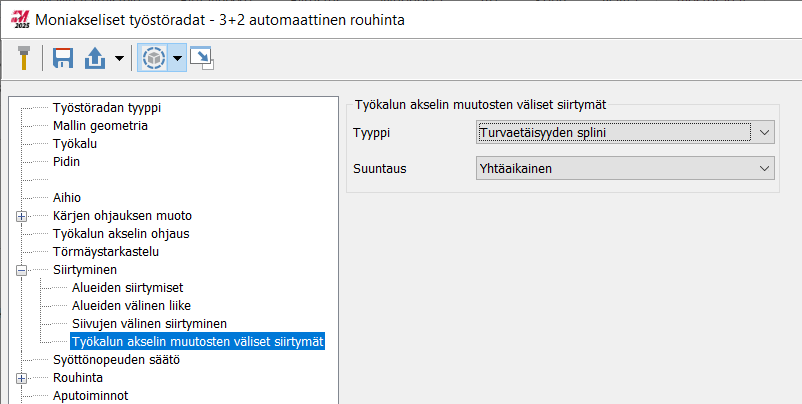 Siirtymisen uusi alisivu.